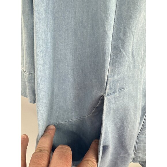 Joan Rivers Denim Boyfriend Tunic w/ Scoop Pockets Size 1X - Picture 3 of 11
